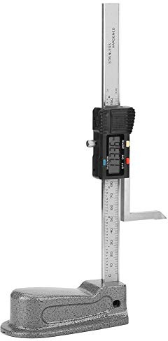 Oumefar Digital Display Height Gauge 0-150mm Digital Precision Height Aperture Depth Gauge Metric Imperial System Caliper with Stainless Steel Base for Woodwork