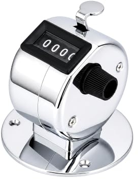 Mini Metall Handzähler 4-Stellig Klickzähler, 2 STK. | Präzisionsmechanik für fehlerfreie Zählung von 0000 bis 9999, Digitales Zählwerk aus Metall