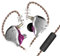 KZ ZS10 Pro In Ear Cuffie 4BA + 1DD Hybrid 10 unità Bass HiFi Auricolari Sport Auricolari con cancellazione del rumore (With mic, Purple)
