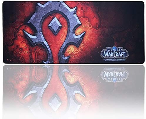 Tapis de souris de jeu étendu pour clavier et souris World of Warcraft Horde (69,8 x 30 x 0,3 cm)