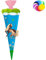 alles-meine.de GmbH Bastelset - Schultüte Farbe & Größe wählbar 70/85 / 100 cm - Pferde & Fohlen - Farbe frei wählbar - Bastelschultüte - Zuckertüte zum selber Basteln Bema..