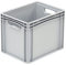 DIE BOX FABRIK Eurobehälter 400x300x320mm | geschlossene Box | Aufbewahrungsbox | Kunststoff Kisten | Lagerbehälter mit Griffen | robuste Stapelbox | Eurokiste | Mehrwegbehälter