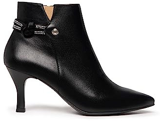 Nero Giardini I205521DE Tronchetti Donna in Pelle E Camoscio - Nero 36 EU
