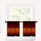BaoNews Orange, ethnische, geometrische Küchenvorhänge für Fenster, Tribalstoff, abstrakte Verdunkelungsvolants, mehrschichtige Polyester-Fensterbehandlungen für die Küche, 2 Stück, 66 x 61 cm
