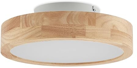 Lindby Ceiling Light Lanira dimmable (Modern) in Brown Made of Wood for e.g. Living Room & Dining (1 Light Source,) from Ceiling lamp,