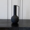 Black Modern Decorative Textured Roman Vases, Metal Powder Coated Finish, Vase With Handle - For Home Decor, Living Room, Bedroom Or Conservatory.