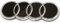 Audi 89A8536052ZZ Ringe Logo Zeichen Kühlergrill Emblem vorn, schwarz/Chrom