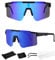 Sonnenbrille Fahrradbrille,Sportbrille für Herren Damen UV400 Schutz Windschutz Radsportbrille Sport Radfahren Schutzbrille für Outdoor-Sportarten, Autofahren, Wandern, Angeln, Laufen(Blau)