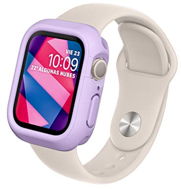 RHINOSHIELD Bumper Case kompatibel mit Apple Watch Serie 9/8 / 7 [41mm] | CrashGuard NX - Stoßdämpfende Schutzhülle im schlanken Design, rutschfest - Violet