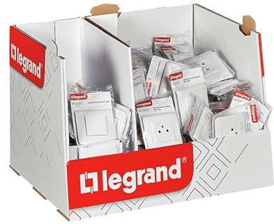 Legrand - Mosaic Box (Box): 30 Wechsel- und Wechselschalter, 10 A, 60 Steckdosen 2P+T 16 A – Weiß