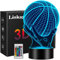 Linkax - Lampada a illusione ottica a tema basket per bambini, ragazzi e ragazze, 16 colori modulabili, luce notturna 3D, decorazione per la cameretta dei bambini, regalo di compleanno