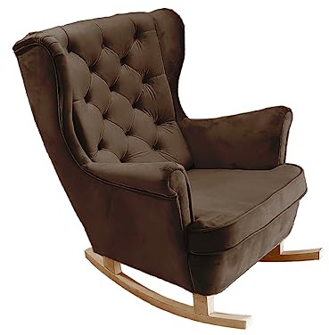 DomiMeble Schaukelstuhl für Wohnzimmer, Schlafzimmer - Schön und Komfortabel Relaxstuhl aus hochwertigem Holz gefertigt 92 x 84 x 104 cm