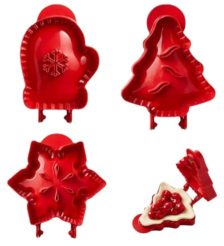3Pcs Hand Pie Molds Dough Presser Pocket Pie Molds Mini Pocket Pie Molds Hand Pie Press Mold Maker Autumn Cottage Pie Cutter Christmas Tree Snowflake Gloves