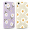 Yoedge 2 × Cover per iPhone XR 6,1 - Custodia Fiori Fiore Viola per Telefono in Trasparente con Aesthetic Motivi Design, Custodie per Cellulare in Silicone TPU per iPhone XR Case