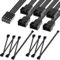 Xiatiaosann 4 Pin PWM Fan 1 to 6 Splitter Cable, PWM to 3Pin/4Pin Fan Connector, PC Fan Splitter 1 to 6 Convertor, PC Fan Extension Cable (2 Pack, 109cm/43in)