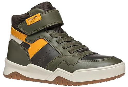 Geox JUNIOR J Perth Boy MID Easy Entry DK Green/OCHREYELLOW 40_EU