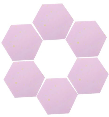 Amosfun 6St Sechseckige Filzplatte kinderzimmer wanddeko wandpolsterung kinderzimmer gerahmte Memotafel sechseckige Pinnwand Korkplatte gefühlt Bildtafel Pinnwände für Wände entfernbar