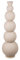 Casablanca Deko Vase groß Bodenvase - Moderne Vase XXL aus Eisen - Wohnzimmer Dekoration Vase für Pampasgras Blumen - Farbe: Beige - Grau Höhe 87 cm