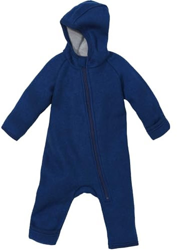 Disana ZIPP-OVERALL Baby & Kinder - 100% Bio-Merino, Wollwalk – atmungsaktiv & angenehm wärmend - unisex Gr. 50 – 116 – nachhaltig & fair – mit Reißverschluss - made in Germany | Marine Gr. 98-104