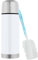 GRÄWE Termo de acero inoxidable, termo, botella isotérmica para viajes con vaso, a prueba de fugas, apta para lavavajillas (1, blanco, 350 ml)