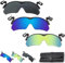 Vinxan Sport-Sonnenbrille mit Clip-Kappe, polarisierte Clip-Sonnenbrille, Mountainbike-Sonnenbrille, Herren-Sonnenbrille zum Angeln, Radfahren, Wandern, Radfahren, Golf, UV400, gemischt