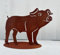 Gartenfigur Schwein Ferkel Winifred 24x20cm auf Platte Edelrost Gartendeko Wetterfest Rost Metall Rostfigur Tier