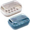 KOLZEMV 2PCS Seifendose Reise, foamie seifenbox, Wasserdicht Seifendose, Seifenschale mit Ablauf, Einfache Reinigung Seifenablage, Seifenschalen mit Deckel, Seifenbox mit Blasennetz