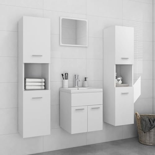 Xichuzi Conjunto de Muebles de baño aglomerado Blanco, Muebles para Baño, Muebles para Lavabo, Armario Baño - 3071036