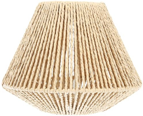 HOMSFOU Abat-jour En Rotin Luminaire Tissé Abat-jour Plafonnier En Rotin Abat-jour Pour La Maison Suspension Tissée Rouge Couvercle De Suspension Suspendu Lumière Nuit Corde De Paille