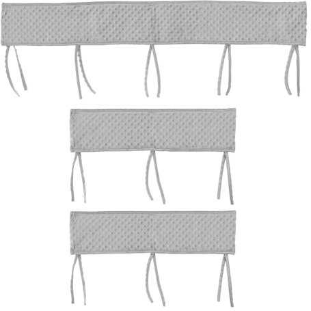 Guniata Bettkantenschutz Für Kinderbetten,Schutz für Bettrahmen,Babybett Umrandungen,Babybett Umrandungen,Abnehmbar,Reinigbar,Kantenschutz und Eckenschutz(grau)