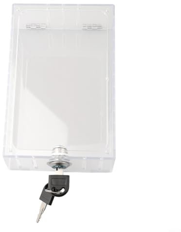 Thermostat Lock Box with Key - Clear PS Protective Cover for Most Thermostats, Install, Tamper-Proof, for Office School