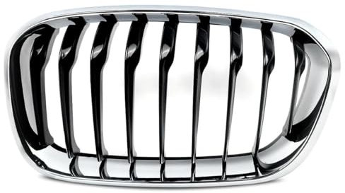 ZSGHJA per BMW Serie 1 F20 F21 Lci 2015-19 Griglia Anteriore A Doppio Rene Cromata+Nera Griglia Dell'auto(L)