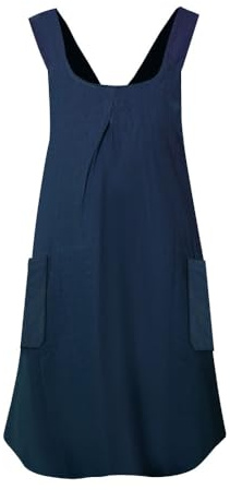 DONGKER Japanische Schürze, 1 Stuck Kochschürze mit Taschen, Baumwollleinen Küchenschürze Grillschürze für Frauen Männer zur Küche, Backen, Floristik