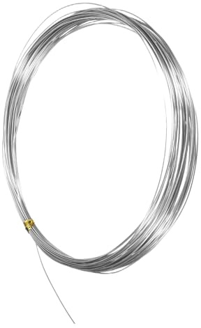 M METERXITY 24 Gauge Stainless Steel Craft Wire 0.5mm 10m | Bendable Floral Snare Wire,for Jewelry Making/Sculpting/Armature Crafting/Floral Bonsai/DIY Crafts