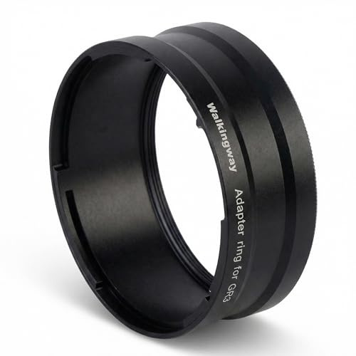 WalkingWay 49mm Lens Adapter Ring for Ricoh GR III/GR III HDF/GR IIIx/GR IIIx HDF, Aluminum Alloy, Compatible with Circular Filters and Threaded Accessories, Replaces Ricoh GA-1 / GA-2