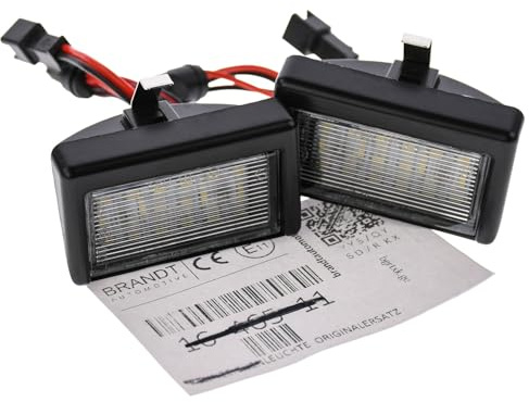 BRANDT AUTOMOTIVE Kennzeichenleuchten LED kompatibel mit Mercedes Benz ML W164 X164 05-12 SMART 452 Cabrio Coupe 03-05 Kennzeichenbeleuchtung