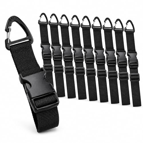 LMSAWK 10pcs Cavi di Prolunga Organizer e Gancio, Tubo Regolabile con Fibbia Triangolare per Cavi, Corde, Tubi, Fino a 22 kg per Ordinare Cavi, Fili, Corde, Tubi a Casa, in Garage in Officina