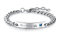 JewelryWe Schmuck Herren Partner Armband, Lieben Freundschaftsarmband Geschenke für Männer, Her King Schrift Krone, Edelstahl Zirkonia, Silber, kostenlos Gravur