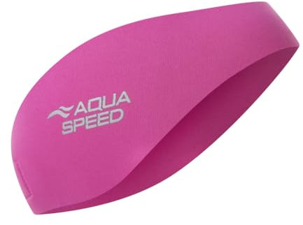 Aqua Speed EARBAND Neopren Stirnband | Schwimmen | Damen | Herren | Rosa | Blau | Schwimmen | 55 cm | Ohrenband | Längenverstellbar | Klettverschluss | Haarband, Farbe:pink
