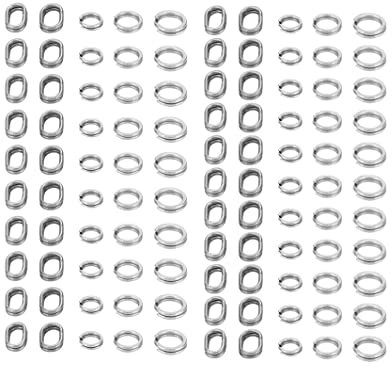 200 Stücke Angeln Split Ringe Doppel Edelstahl Snap Ring Hochfeste Angelköder Stecker Set