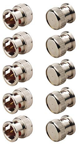 Bingfu BNC-Stecker Kurzschluss Kupfer schützende Staubkappe Schutzabdeckung (10er-Pack) für BNC-Buchse Kabelverbinder Adapter Videoüberwachung Kamera Buchse SDI Monitor Recorder BNC SDI Schnittstelle