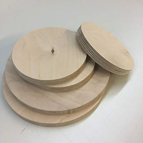 Runde Holzscheibe Holz Rund Birke Multiplexplatte Scheibe Multiplex Tischplatte (Ø 100mm, Stärke/Dicke: 21mm)