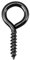 sourcing map Crochet à Visser Plafond Gond Vis Oeil Crochet Piton Cheville Vis Auto Taraudeuse Vis Œillet 0.07x0.6 Cintre Noir 60Pcs