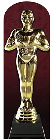 Star Cutouts SC1422 Gold Award Standee Lifesize Cardboard Cutout – Red Carpet Style Party Decoration for Events & Celebrations