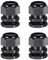 sourcing map 4Pcs M25 Cable Gland Waterproof Plastic Joint Adjustable Locknut Black for 12mm-15mm Dia Cable Wire