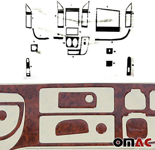 OMAC Innenraum Dekor Cockpit kompatibel mit Fiat Ducato 2006-2014 Wurzelholz Optik 18x