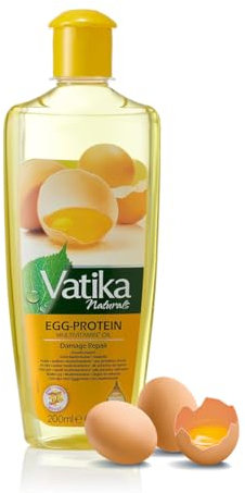 Vatika Naturals Multivitamin Haaröl mit Eiprotein, Macadamia-Öl und Avocado 200 ml – Pflegt die Kopfhaut, repariert geschädigtes Haar, beruhigt Frizz - Fördert gesundes Haarwachstum und verleiht Glanz