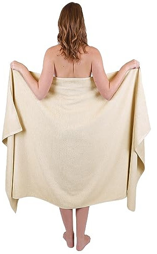 Betz Badetuch groß XXL Größe 100 x 180 cm Badetücher Saunatuch Dresden 100% Baumwolle Farbe Sand