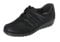 Cushion Walk Women's EEE Shoes Lightweight Touch Fastening Loafers, Trainers, Casual Work Office Comfort Shoes (5 UK X-Wide, Black)