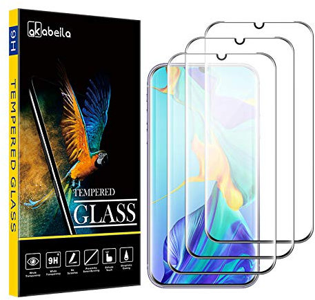 AKABEILA Schutzfolie für Huawei P30 Pro, Panzerglas für Huawei P30 Pro Displayschutzfolie [3 Stück] [Vollständige Abdeckung] HD Bildschirmschutz Anti-Bläschen [9H Härte]